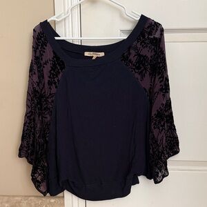 Miss Ferriday Black and Purple Blouse